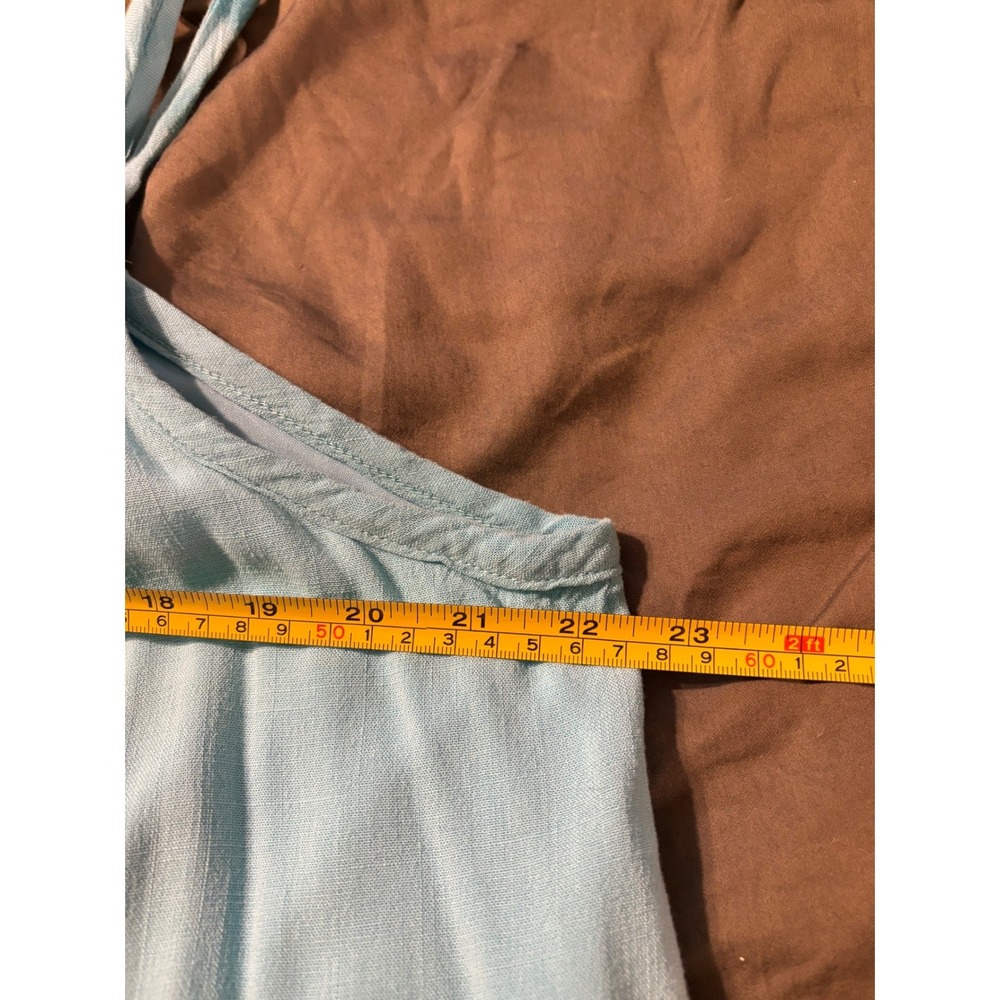 Torrid Aqua Blue V-Neck Midi Dress Pockets Adjustable Straps Plus Size 2 2X - Picture 5 of 8
